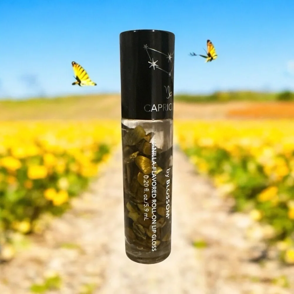 Blossom Capricorn Zodiac Lip Gloss – Vanilla Scented w/ Crystals